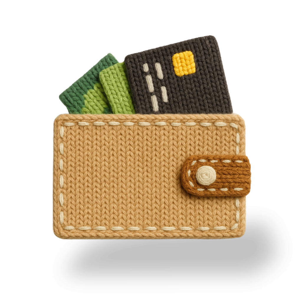 WeddingWise App Icon – Budgetplanung für die Hochzeit mit Geldbörse, Bargeld und Kreditkarte