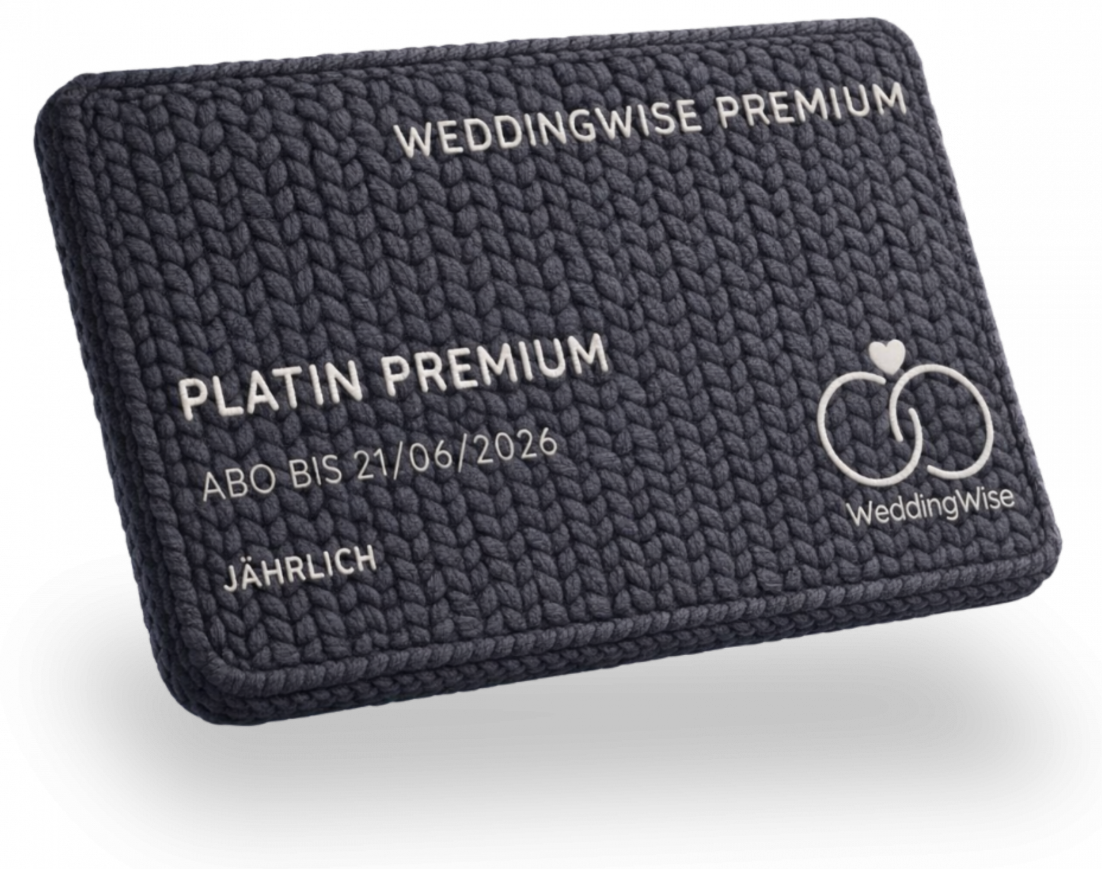 WeddingWise App Icon – Premium Karte für die Hochzeit